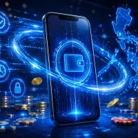 Futuristic mobile wallet and casino tech