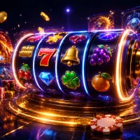 Neon-lit casino jackpot frenzy