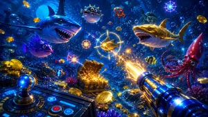 Underwater arcade treasure hunt action