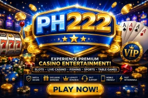 ph222 Vibrant casino promo with gold accents